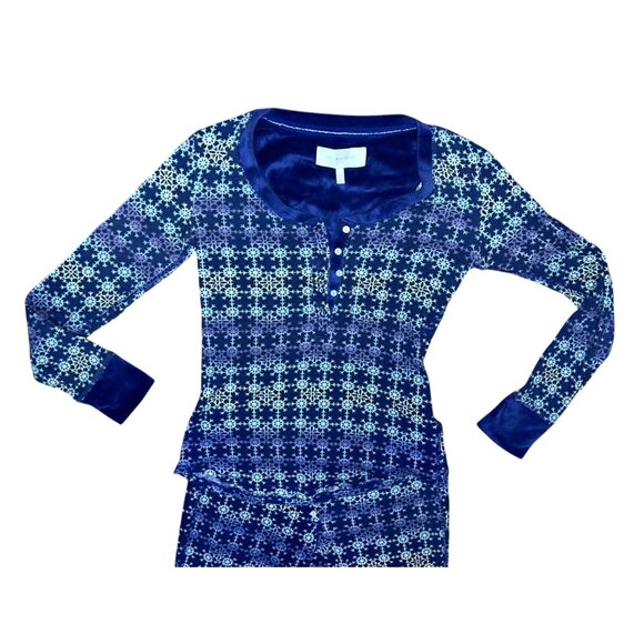 Victoria's Secret Vintage y2k Waffle & Velour 2 Piece Pajama Sleepwear Set Sz Sm - Picture 2 of 9